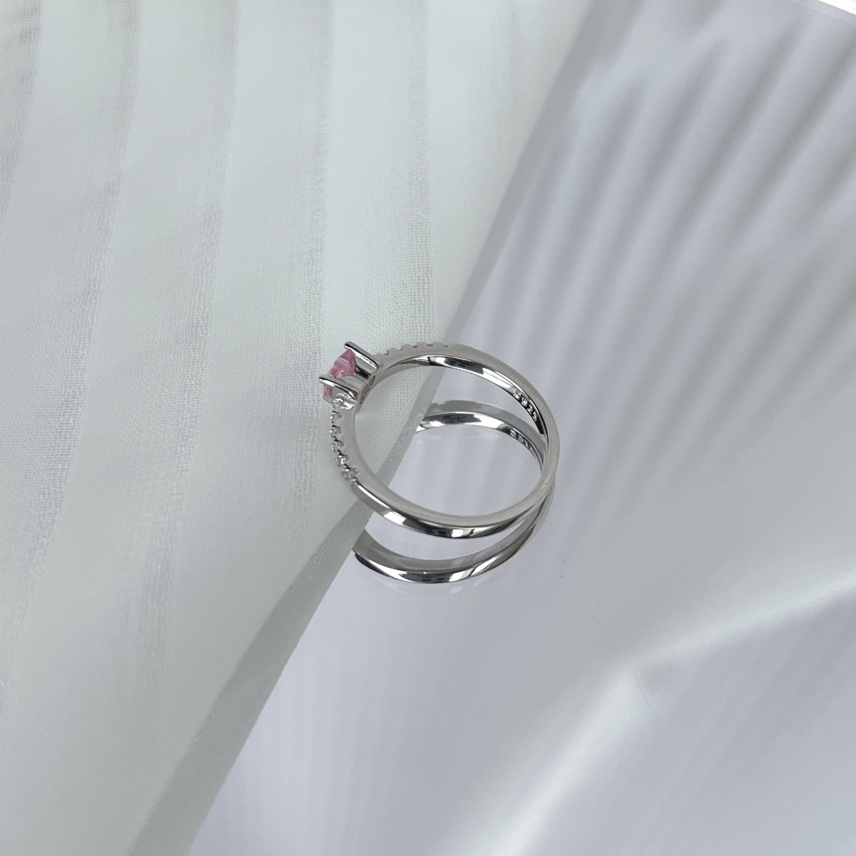 [LORA]0.5 Carat CaratEternity Charming Heart Shape Lover Ring