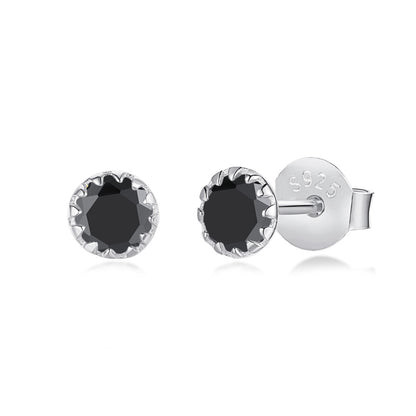 [LORA]Sparkling Colorful Round Shape Earrings