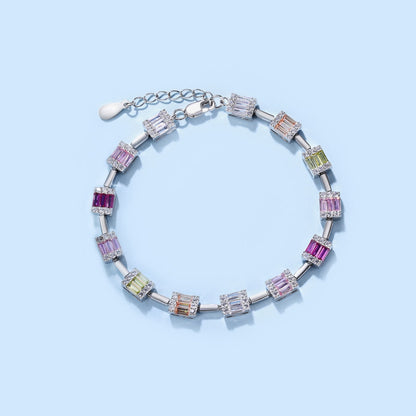 [LORA]Dainty Charming Emerald Cut Daily Bracelet