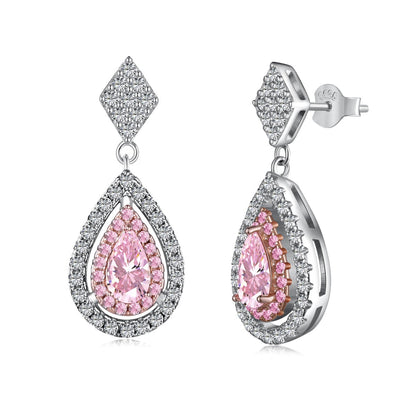 [LORA]Ornate Delicate Water Drop Shape Banquet Earrings