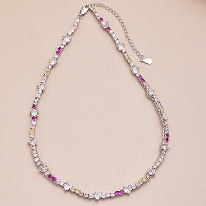 [LORA]Delicate Colorful Rainbow Tennis Chain