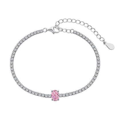 [LORA]0.75 Carat Exquisite Oval Cut Daily Bracelet