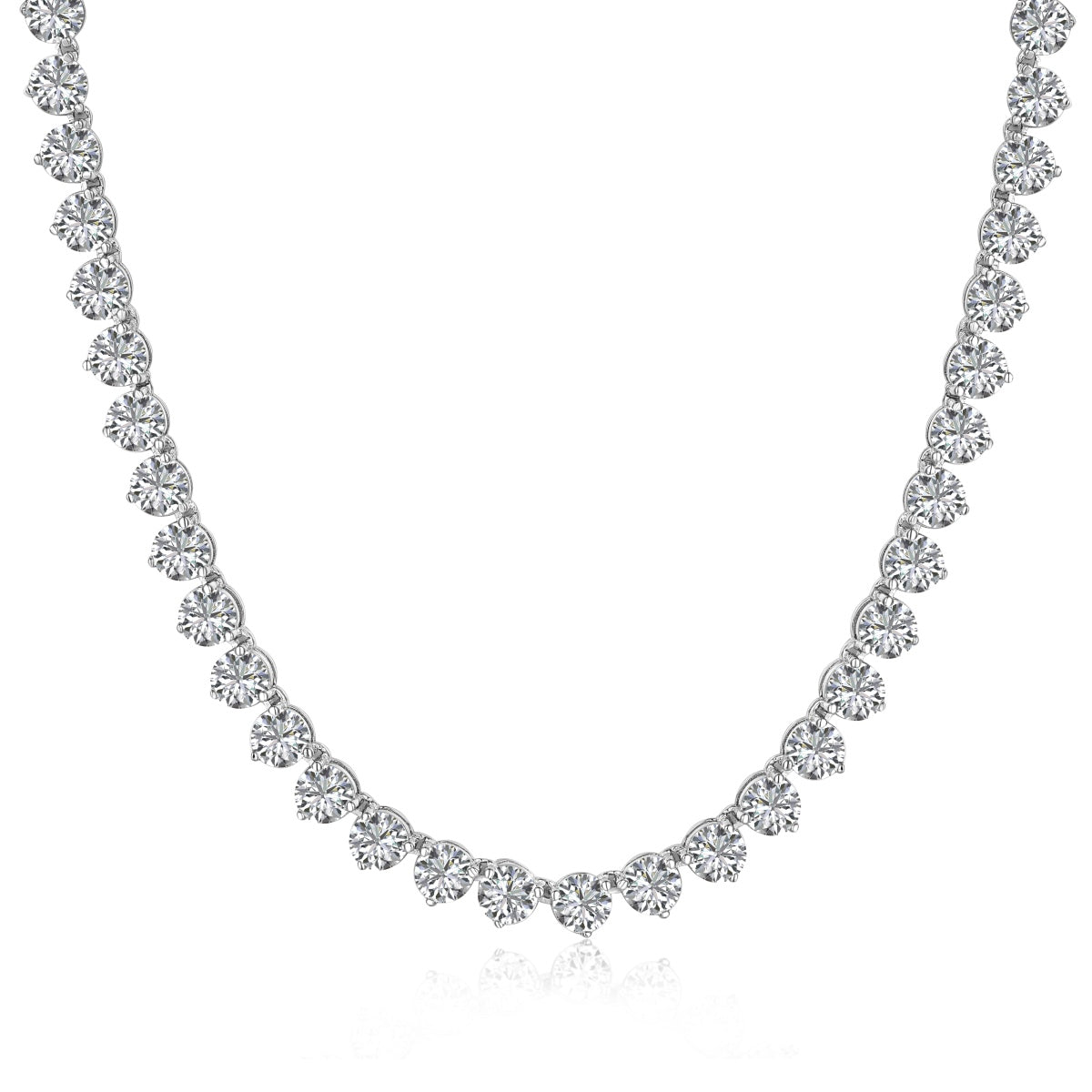 [LORA]Ornate Heart Cut Tennis Necklace