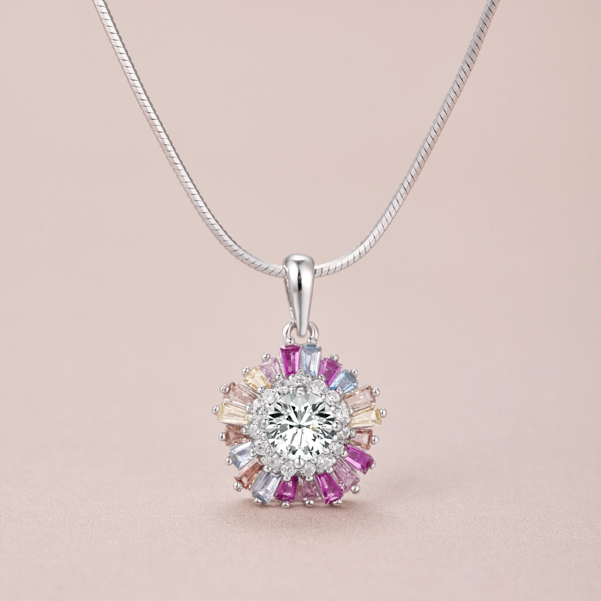 [LORA]Charming Flower Colorful Necklace