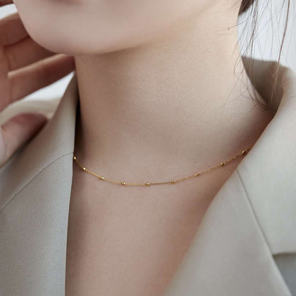 [LORA]Small Bead Clavicle Chain Simple Necklace