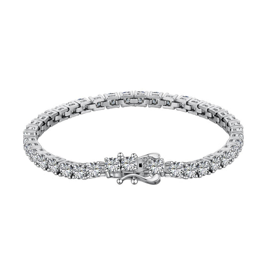 [LORA]Luxurious Ornate Round Cut Tennis Bracelet