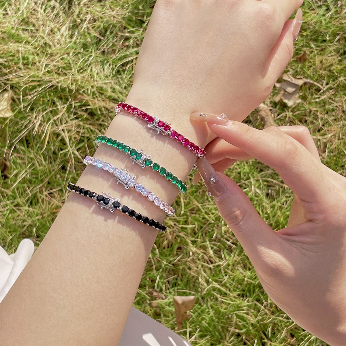 [LORA]Radiant Colorful Round Cut Party Bracelet