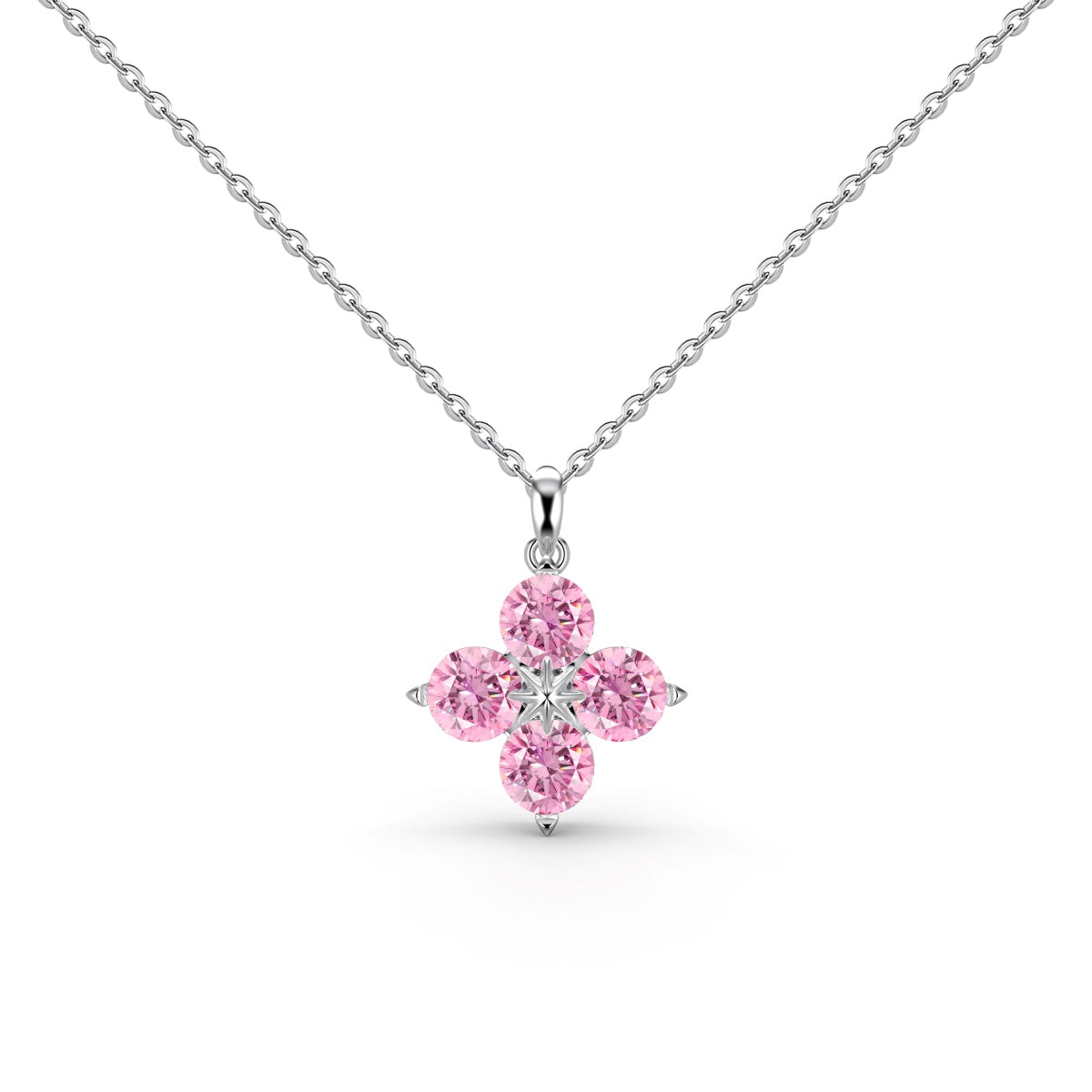 [LORA]Four-Leaf Clover And Eight-Pointed Star Necklace