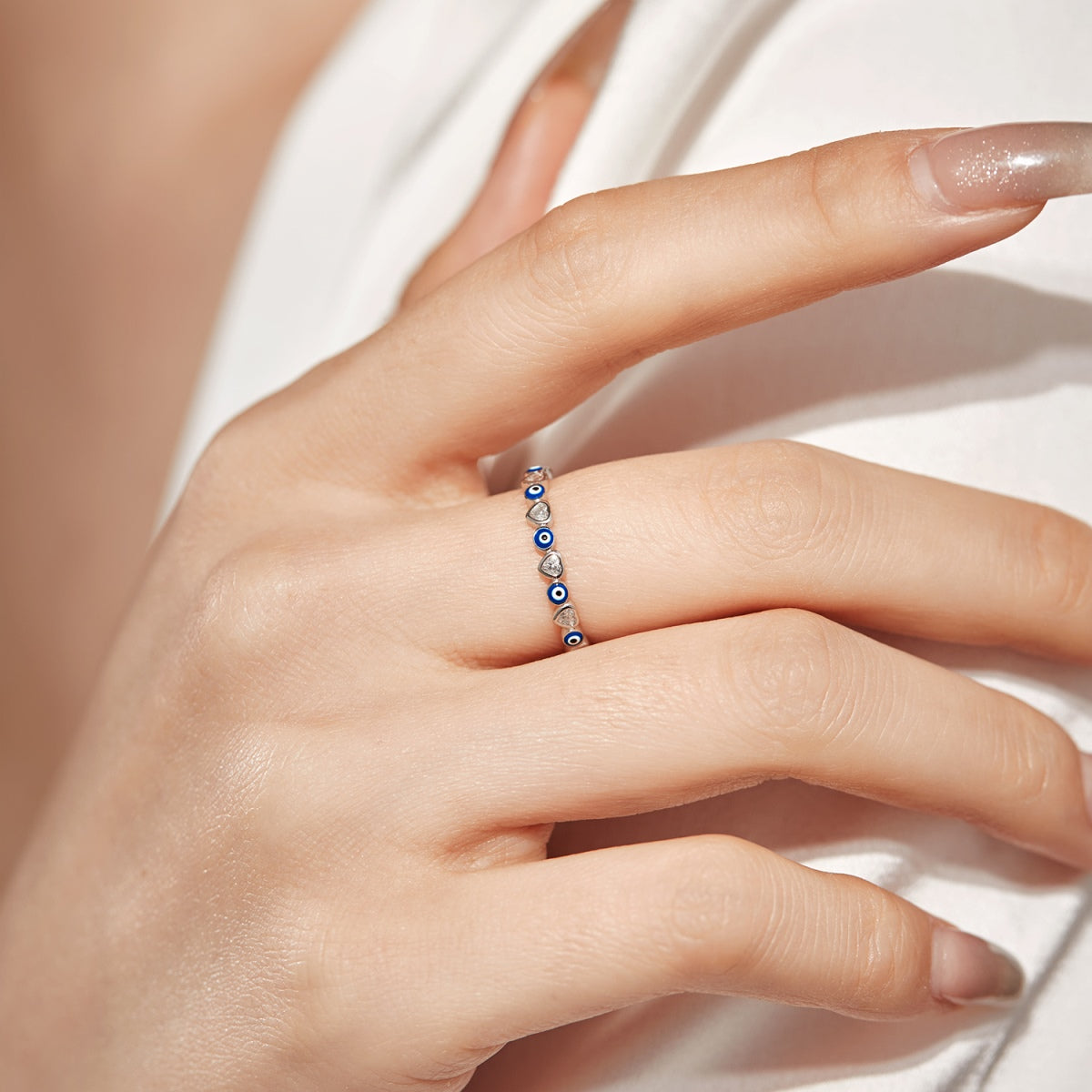 [LORA]Radiant Colorful Round Shape Daily Ring