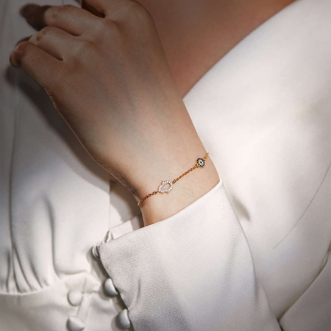 [LORA]Gost Shape & Round Shape Necklace