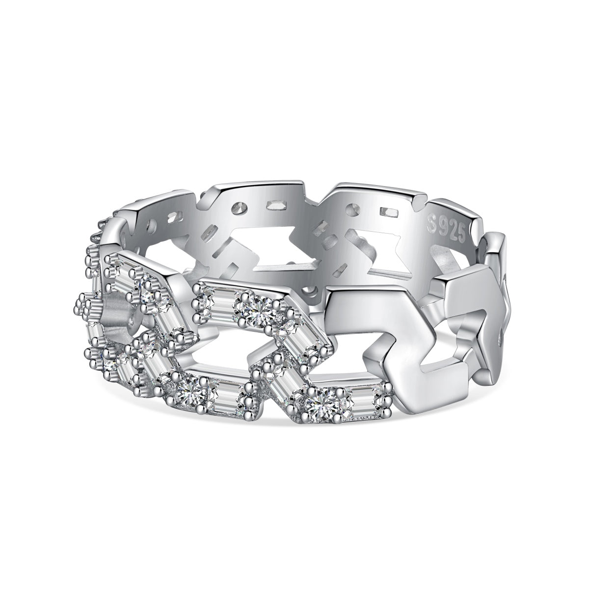 [LORA]Sparkling Vibrant Emerald Cut Daily Ring