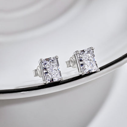 [LORA]Radiant Luxurious Princess Cut Daily Earrings