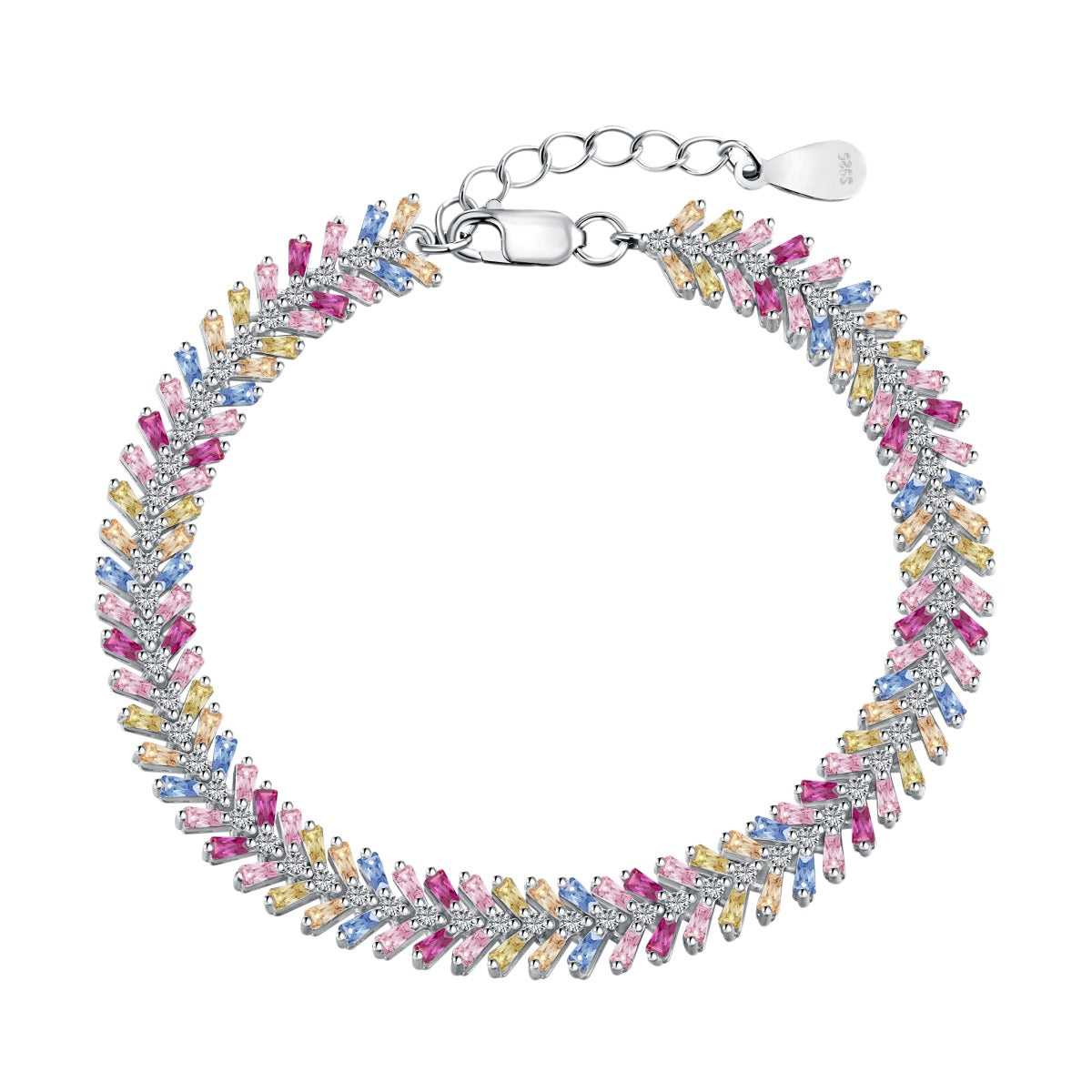 [LORA]Dainty Radiant Emerald Cut Daily Bracelet