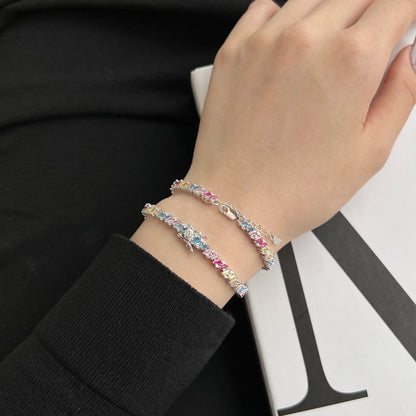 [LORA]Ornate Sparkling Multi Cut Party Bracelet