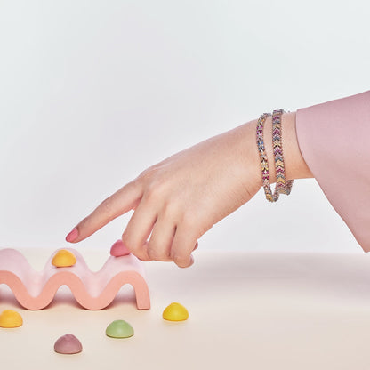 [LORA]Radiant Colorful Emerald Cut Party Bracelet