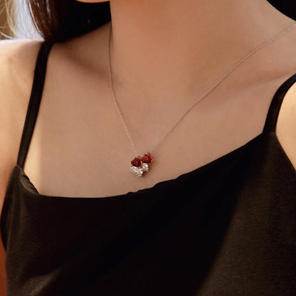 [LORA]Dainty Red Heart Necklace