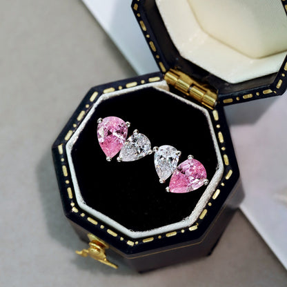 [LORA]Dazzling Elegant Heart Cut Lover Earrings