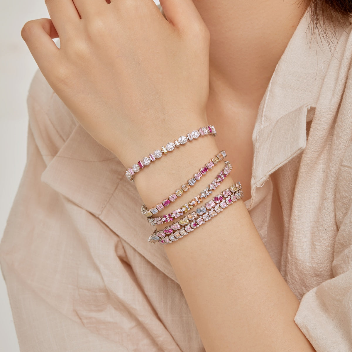 [LORA]Radiant Colorful Round Shape Daily Bracelet