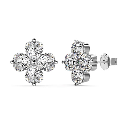 [LORA]Four-Leaf Clover Ball Earrings