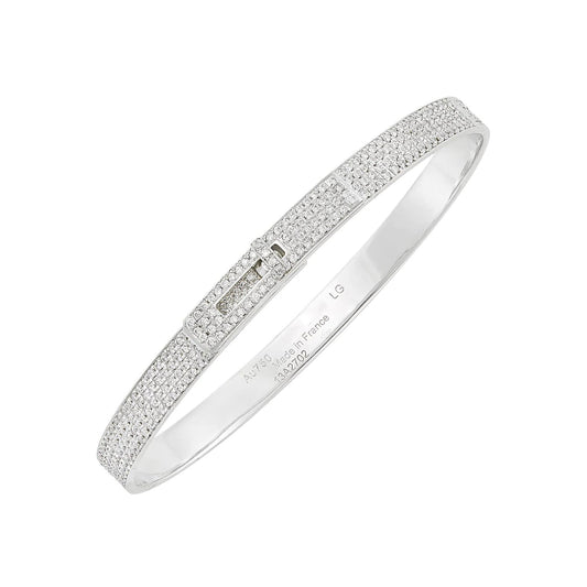 [LORA]HM KELLY BRACELET IN SILVER AND FULL PAVE DIAMOND
