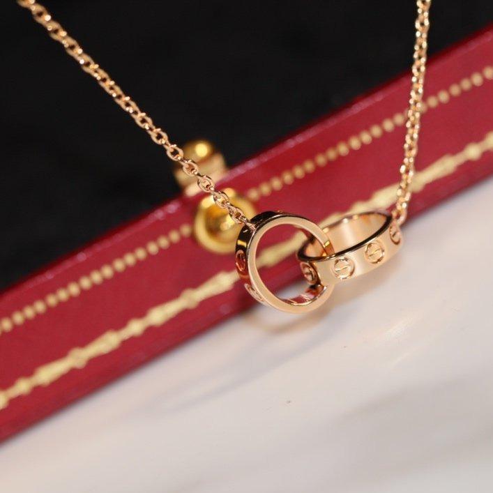 [LORA]LOVE NECKLACE PINK GOLD AND SILVER