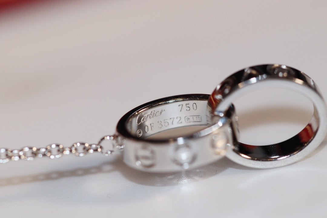[LORA]LOVE NECKLACE PINK GOLD AND SILVER