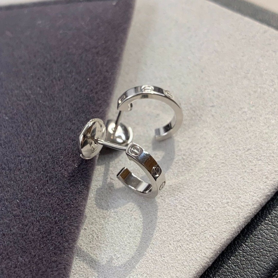 [LORA]LOVE EARRINGS 2.65MM SILVER