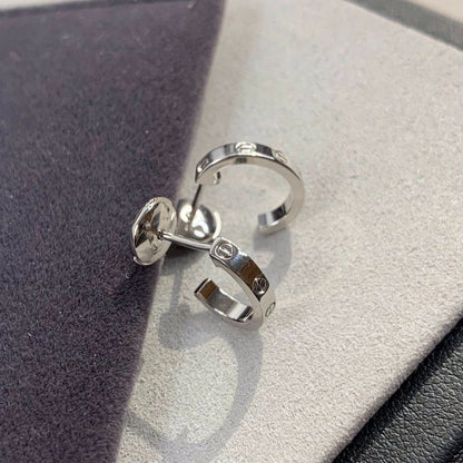 [LORA]LOVE EARRINGS 2.65MM SILVER