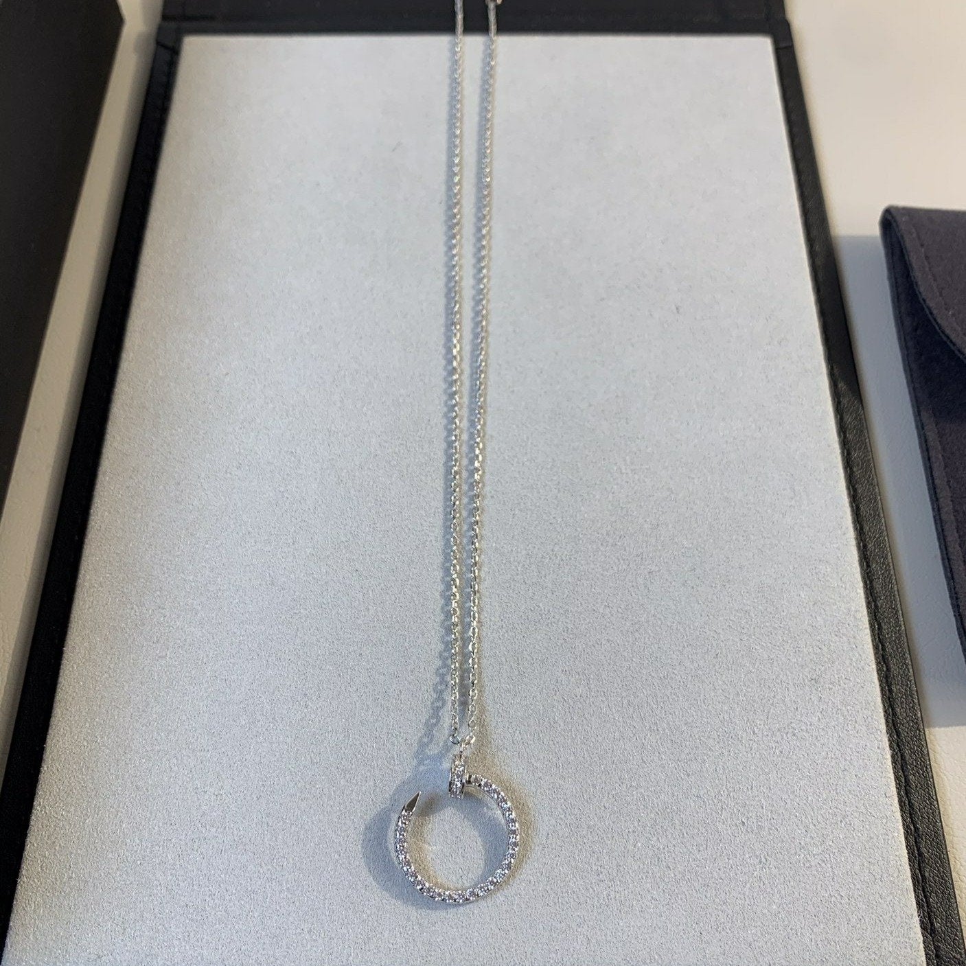 [LORA]JUSTE NECKLACE SILVER DIAMONDS