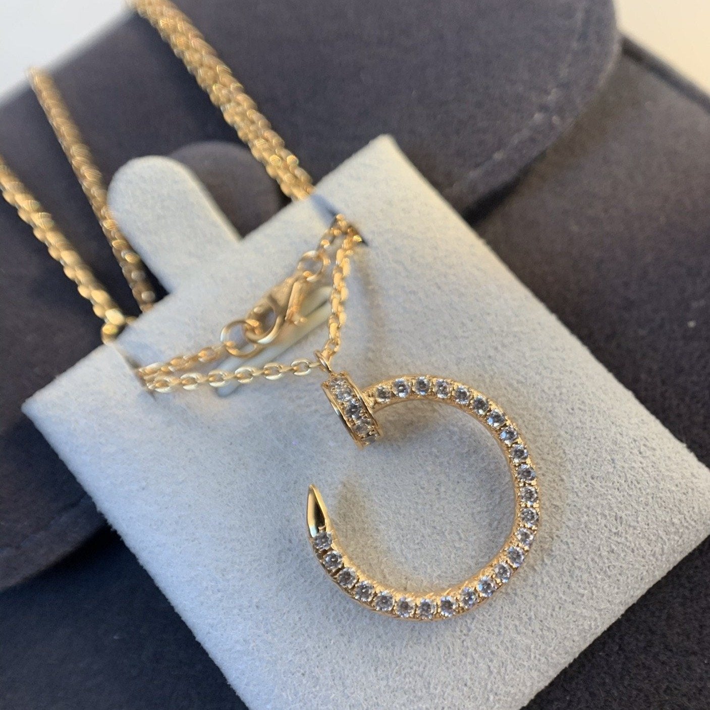 [LORA]JUSTE NECKLACE PINK GOLD DIAMONDS