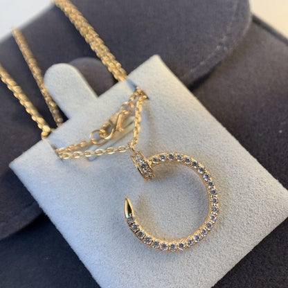 [LORA]JUSTE NECKLACE PINK GOLD DIAMONDS