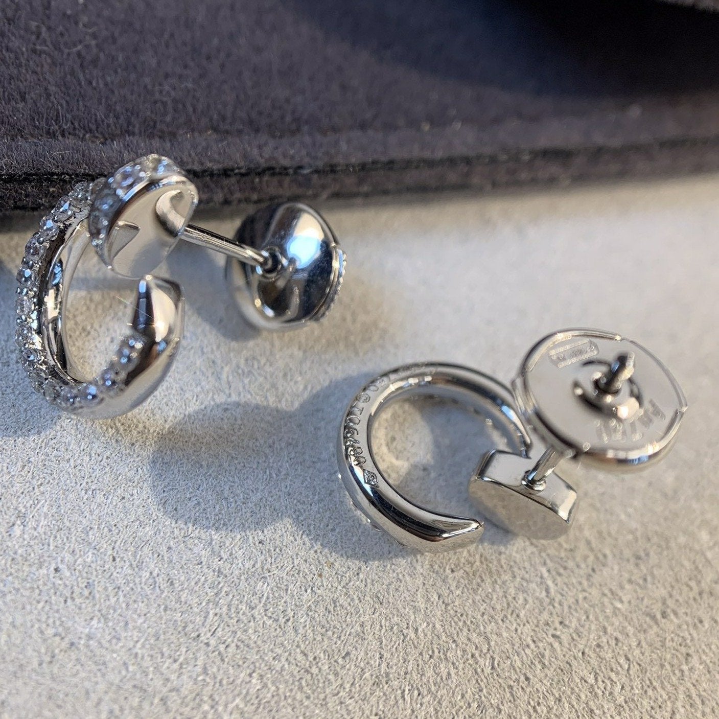 [LORA]JUSTE EARRINGS SILVER DIAMONDS
