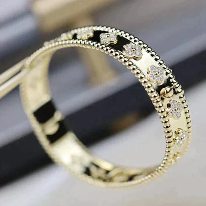 [LORA]CLOVER BRACELET 8MM DIAMONDS