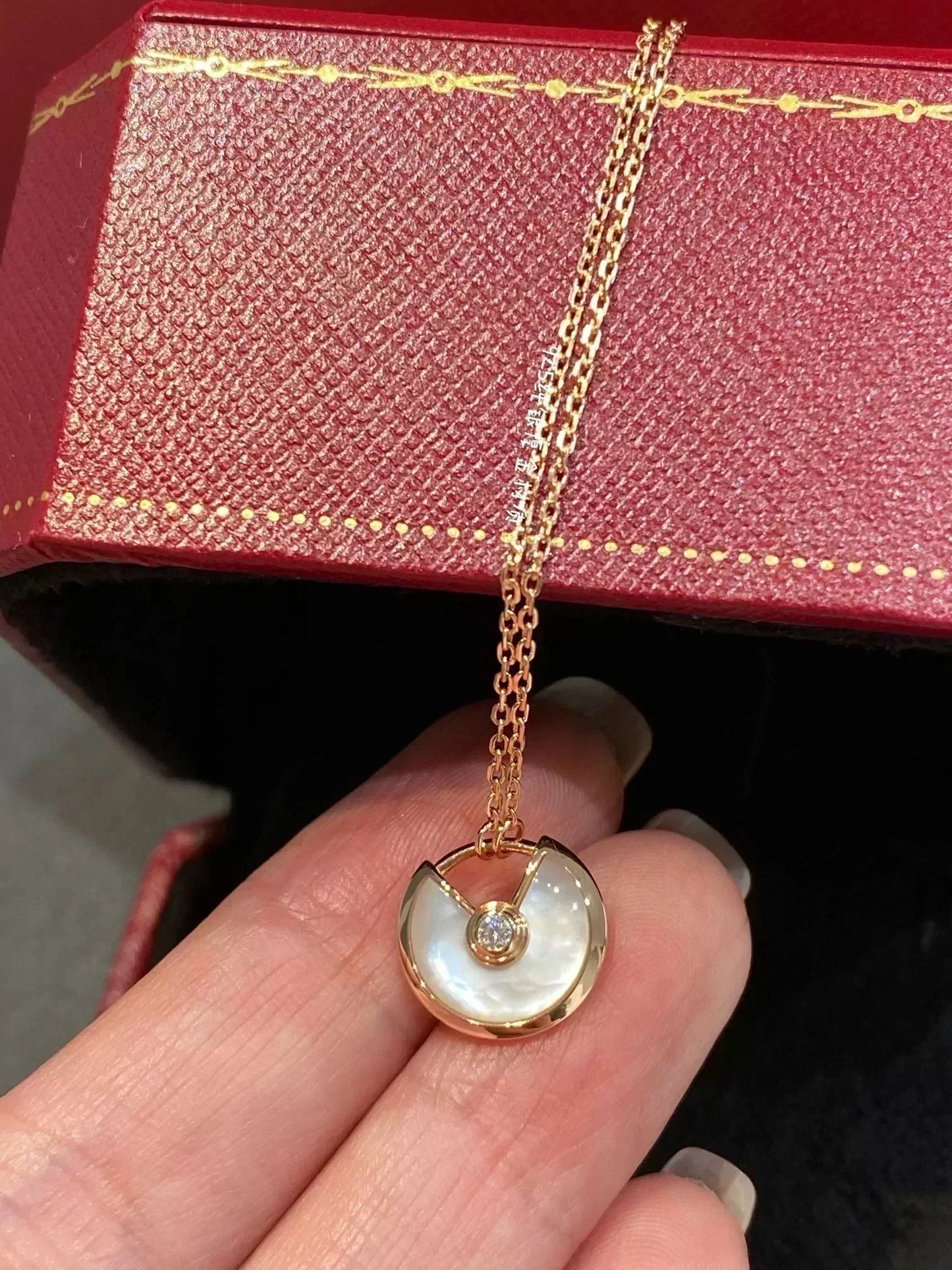 [LORA]AMULETTE ROSE GOLD MOP NECKLACE