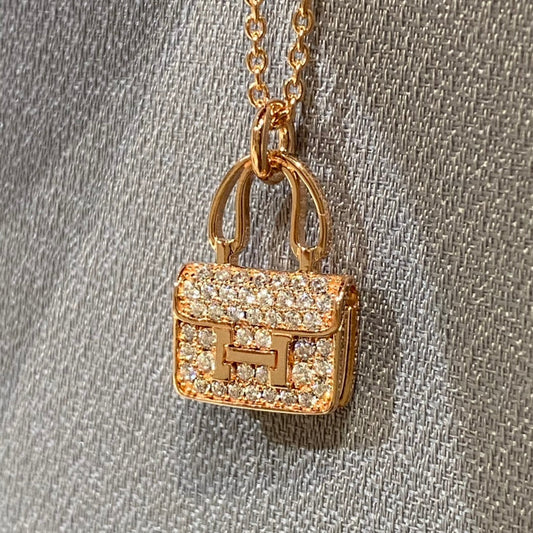 [LORA]CONSTANCE PEDANT DIAMOND NECKLACE