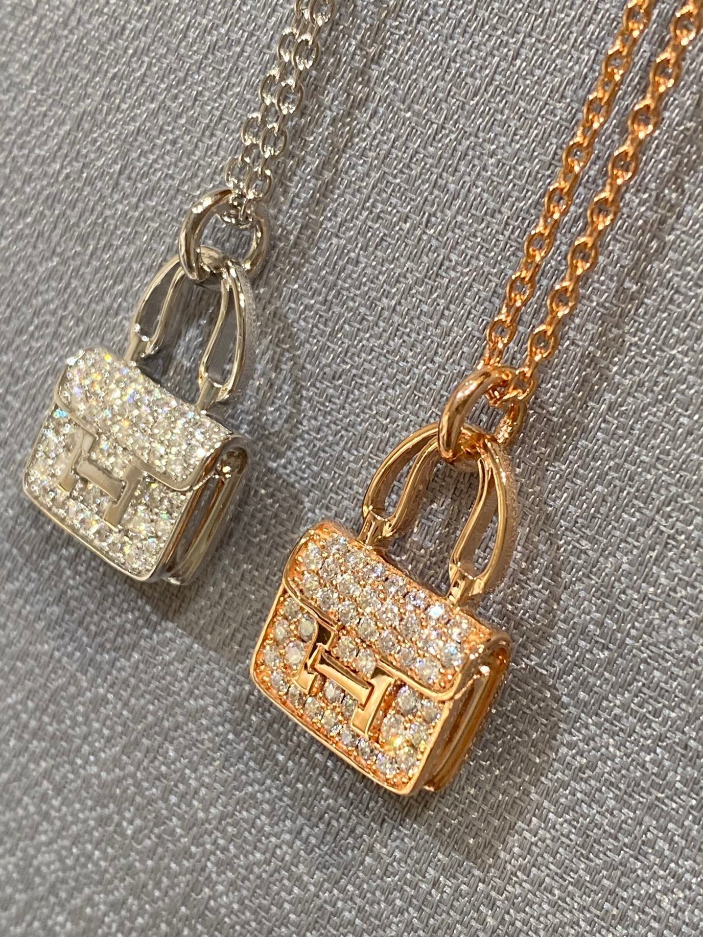 [LORA]CONSTANCE PEDANT DIAMOND NECKLACE