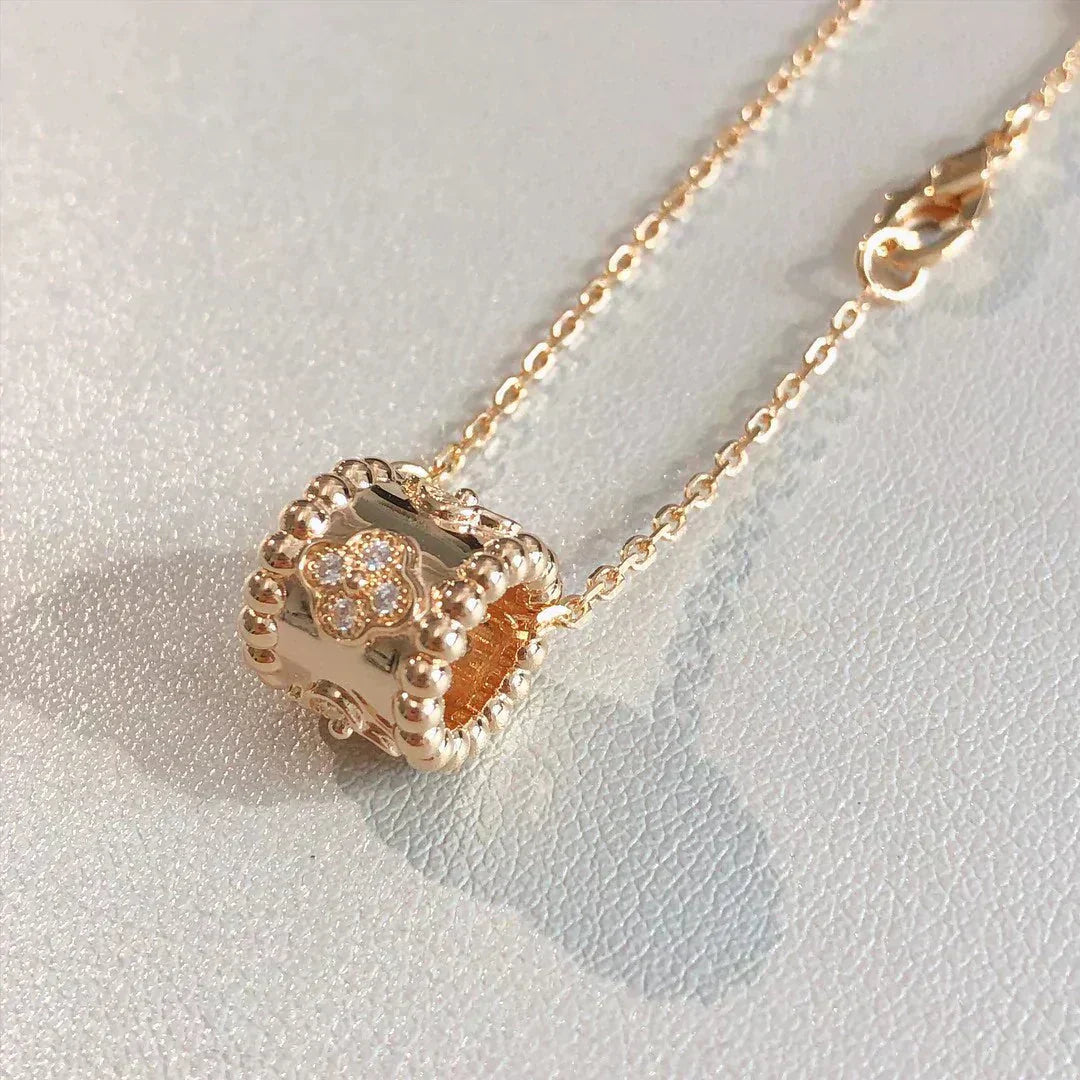 [LORA]PERLEE PEDANT NECKLACE GOLD / ROSE GOLD