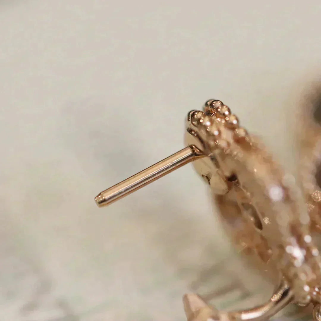 [LORA]CLOVER MEDIUM 1 MOTIFS FUll DIAMOND EARRINGS