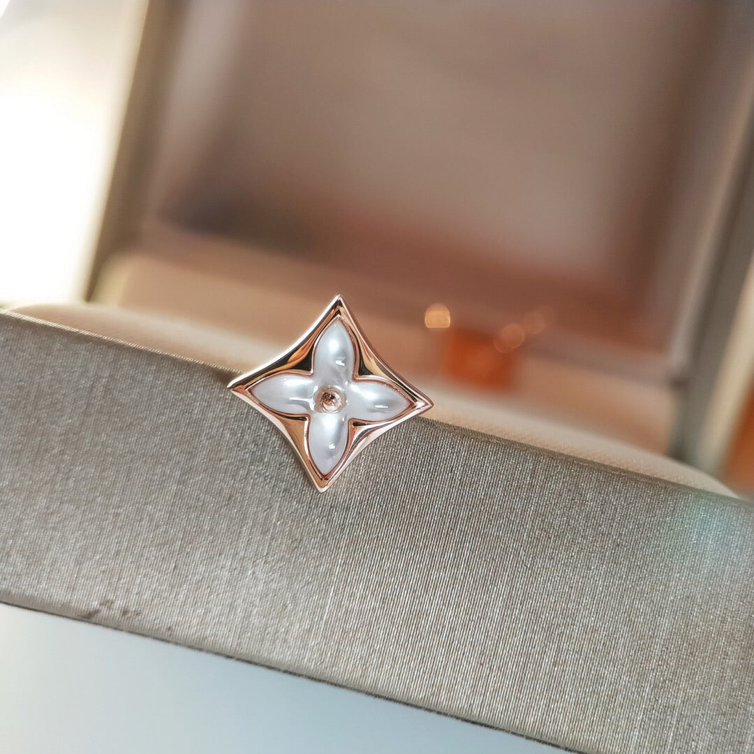 [LORA]STAR MOP PINK GOLD EARRINGS