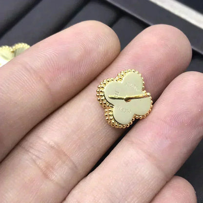 [LORA]CLOVER MINI 9.5MM LASER EARRINGS