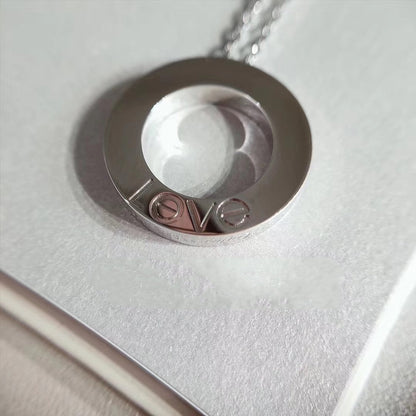 [LORA]LOVE NECKLACE ADJUSTABLE SILVER