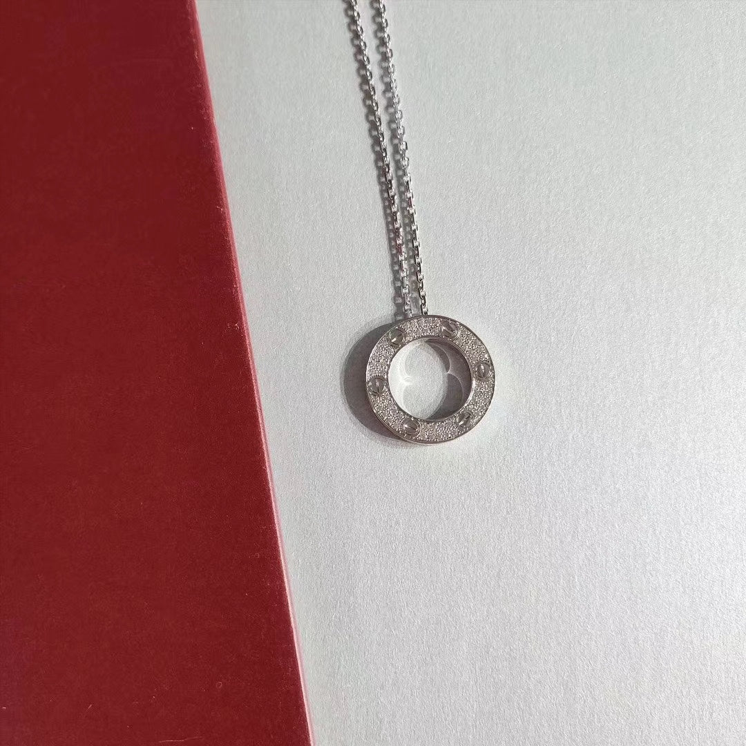 [LORA]LOVE NECKLACE ADJUSTABLE SILVER