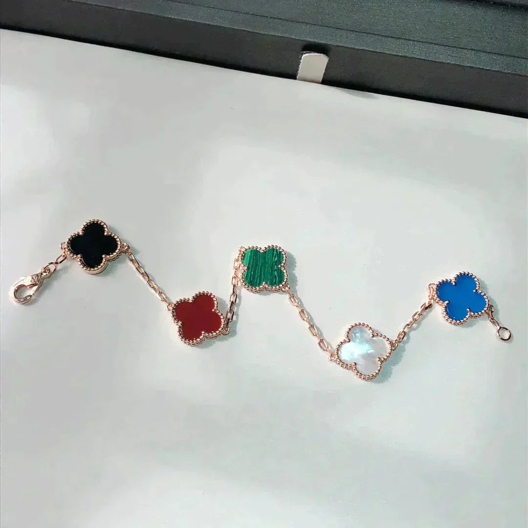 [LORA]CLOVER 5 MOTIFS MULTICOLOR  BRACELET