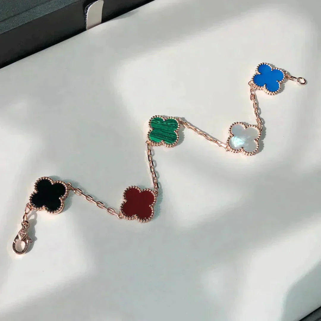 [LORA]CLOVER 5 MOTIFS MULTICOLOR  BRACELET