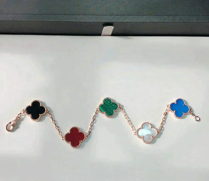[LORA]CLOVER 5 MOTIFS MULTICOLOR  BRACELET