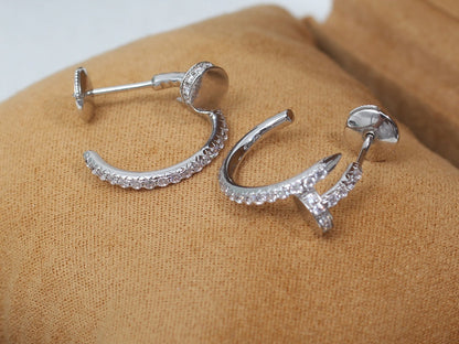 [LORA]JUSTE EARRINGS 12.75MM SILVER DIAMOND