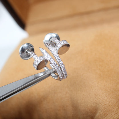 [LORA]JUSTE EARRINGS 12.75MM SILVER DIAMOND