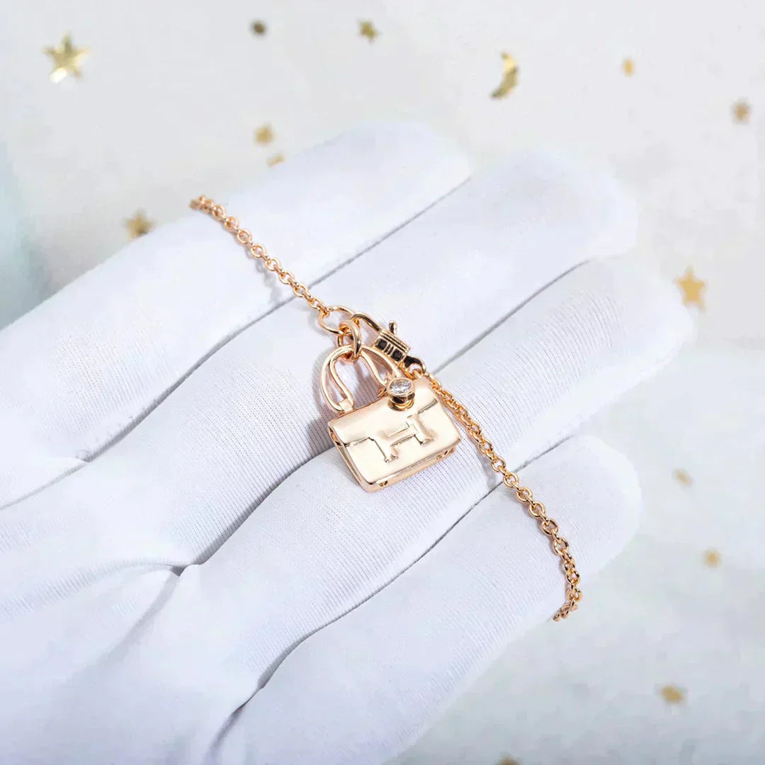 [LORA]AMULETTE PEDANT ROSE GOLD NECKLACE