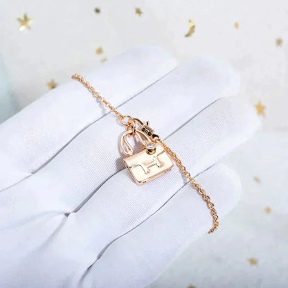 [LORA]AMULETTE PEDANT ROSE GOLD NECKLACE