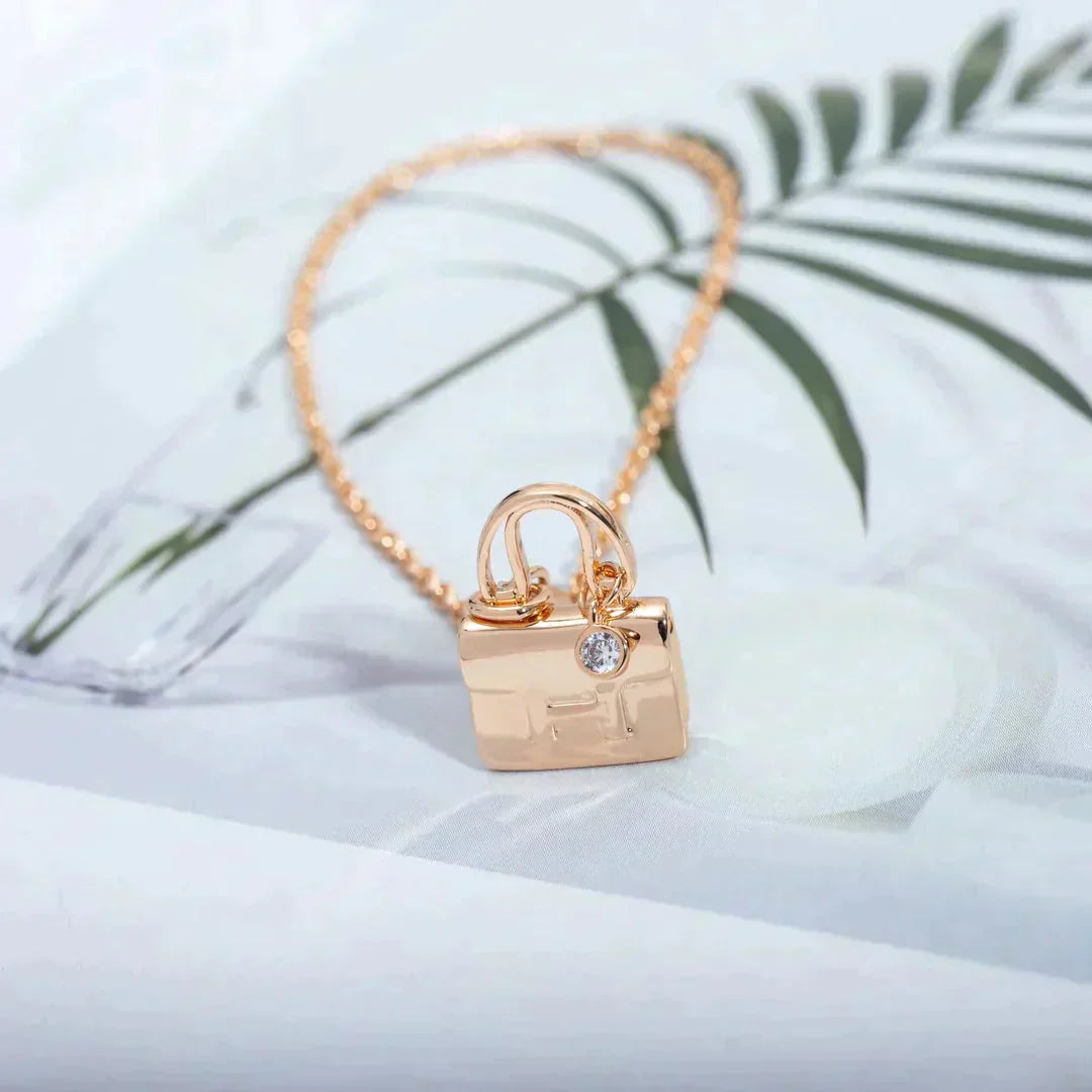 [LORA]AMULETTE PEDANT ROSE GOLD NECKLACE